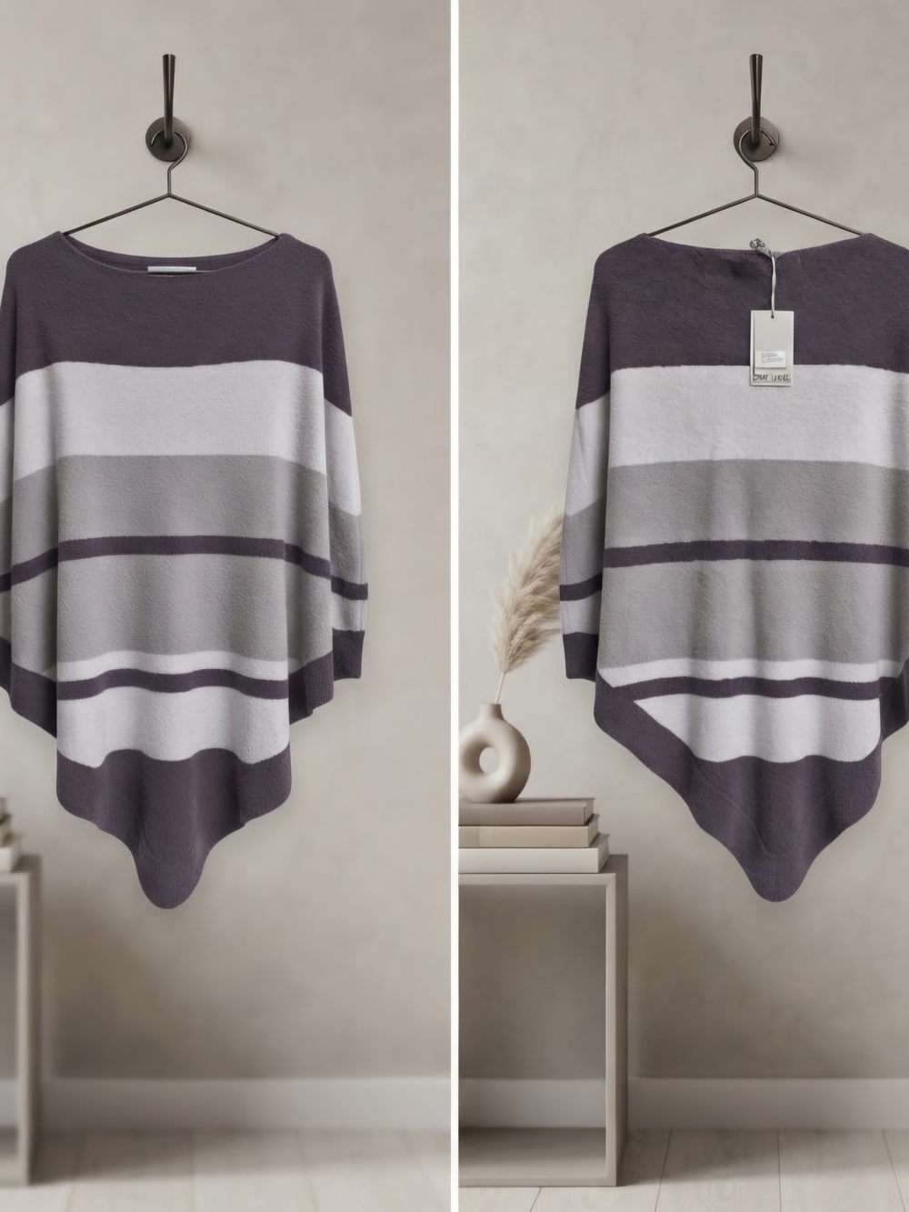 Barefoot Dreams Cozy Chic Ultra Lite Ocean Breeze Poncho